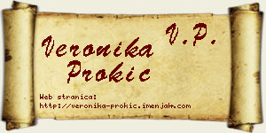 Veronika Prokić vizit kartica